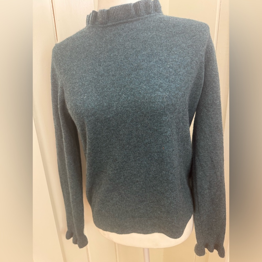 Margaret O'Leary Deep Teal Cowl Neck Sweater